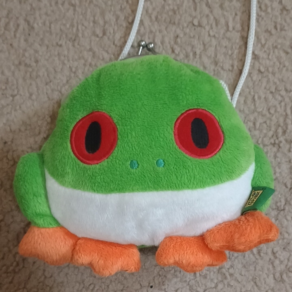 Wild Republic Green Tree Frog Plush Kiss Lock Crossbody Bag - Picture 6 of 6